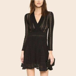 IRO Black Sundae Lace Mini Dress Size EU 34/ US 2